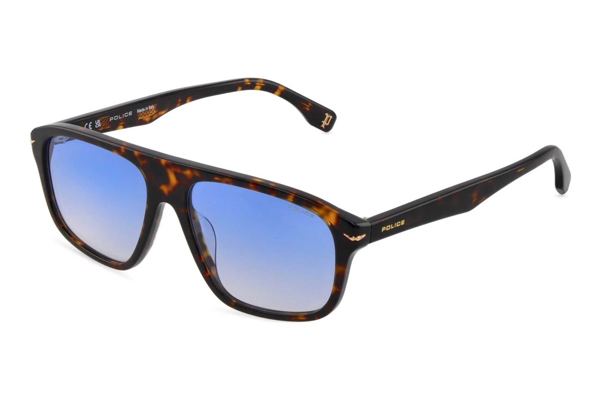 Police   SPLQ65 722B BLUE GRADIENT SMOKESHINY DARK HAVANA