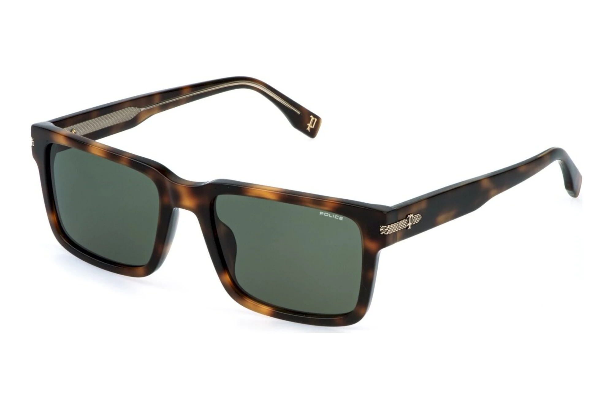 Police   SPLR75 0752 GREENSHINY DARK HAVANA