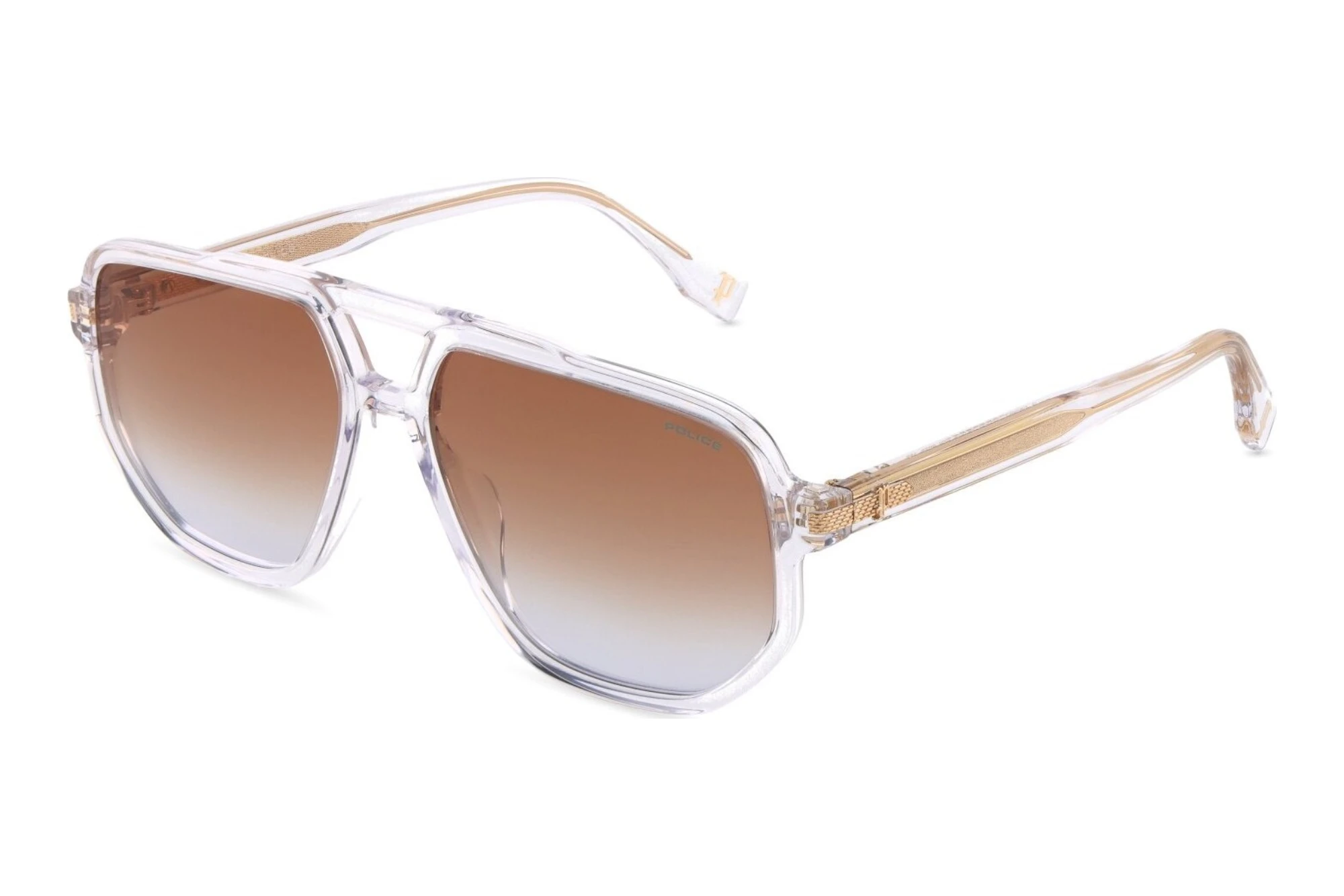 Police   SPLV27 0P79 BROWN GRADIENT BLUESHINY CRYSTAL