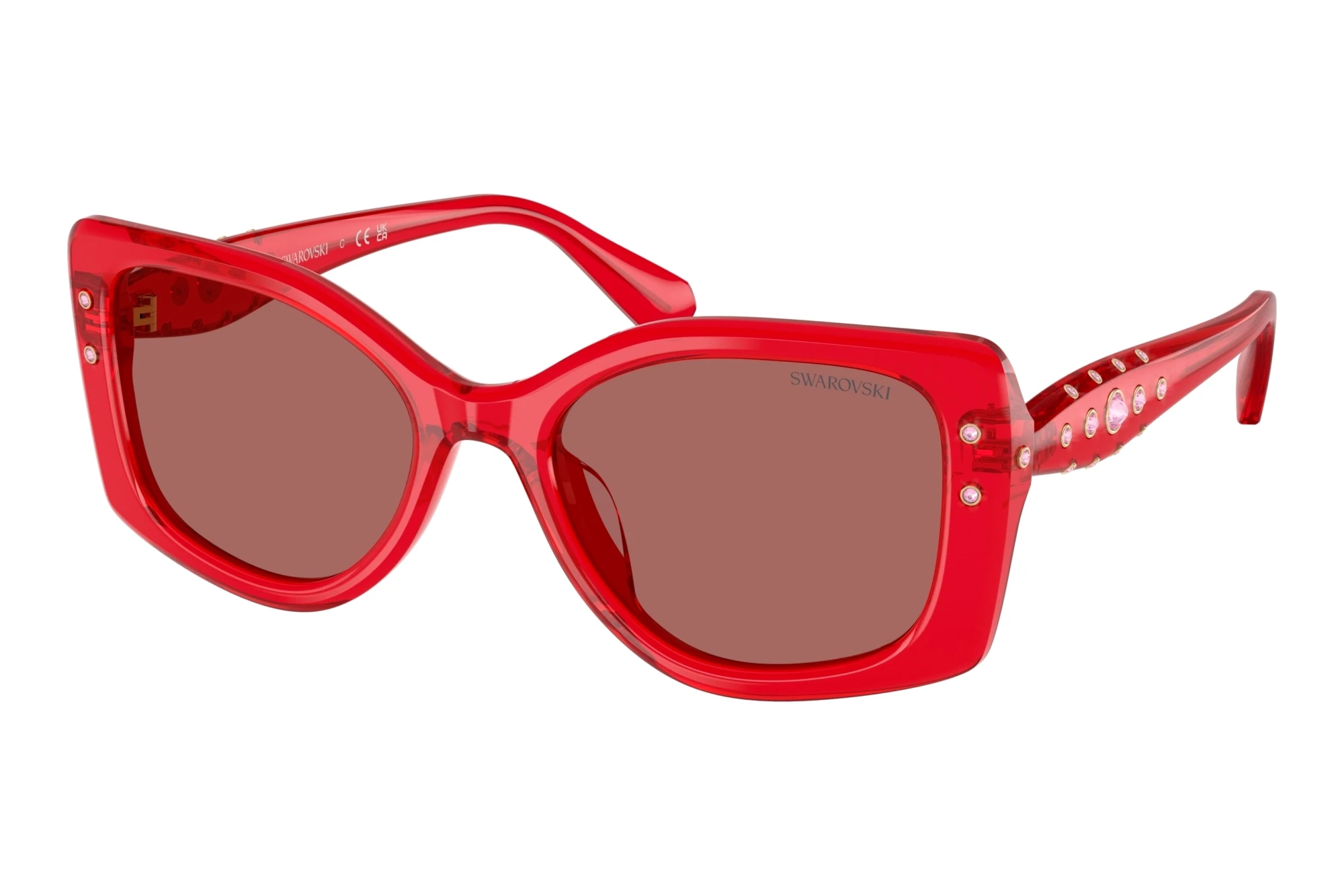 Swarovski   SK6058U 110369 Dark VioletTransparent Red