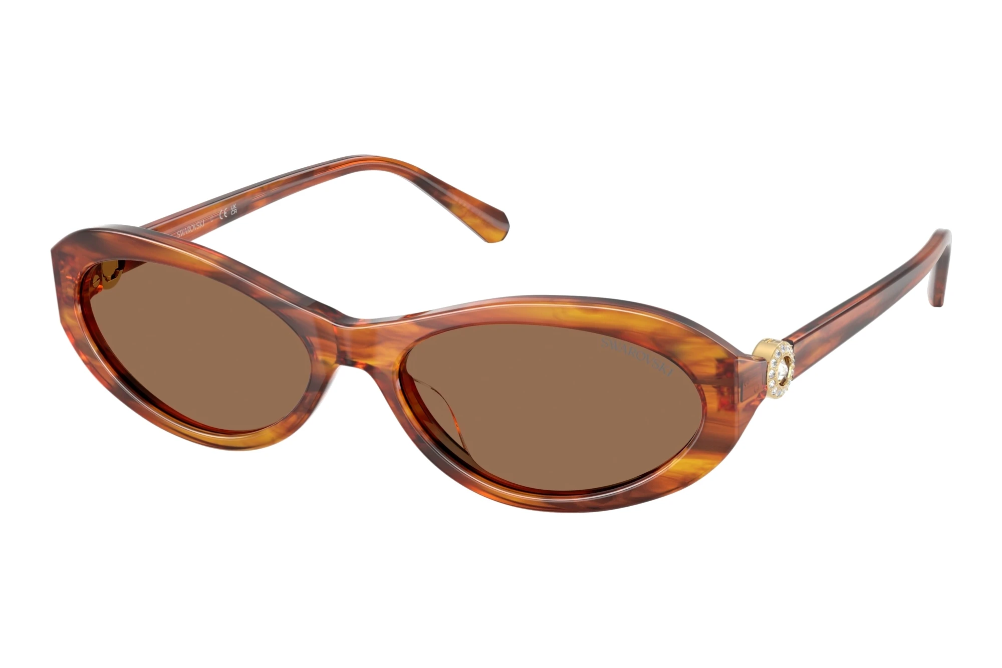 Swarovski   SK6069U 109173 Dark BrownStriped Havana