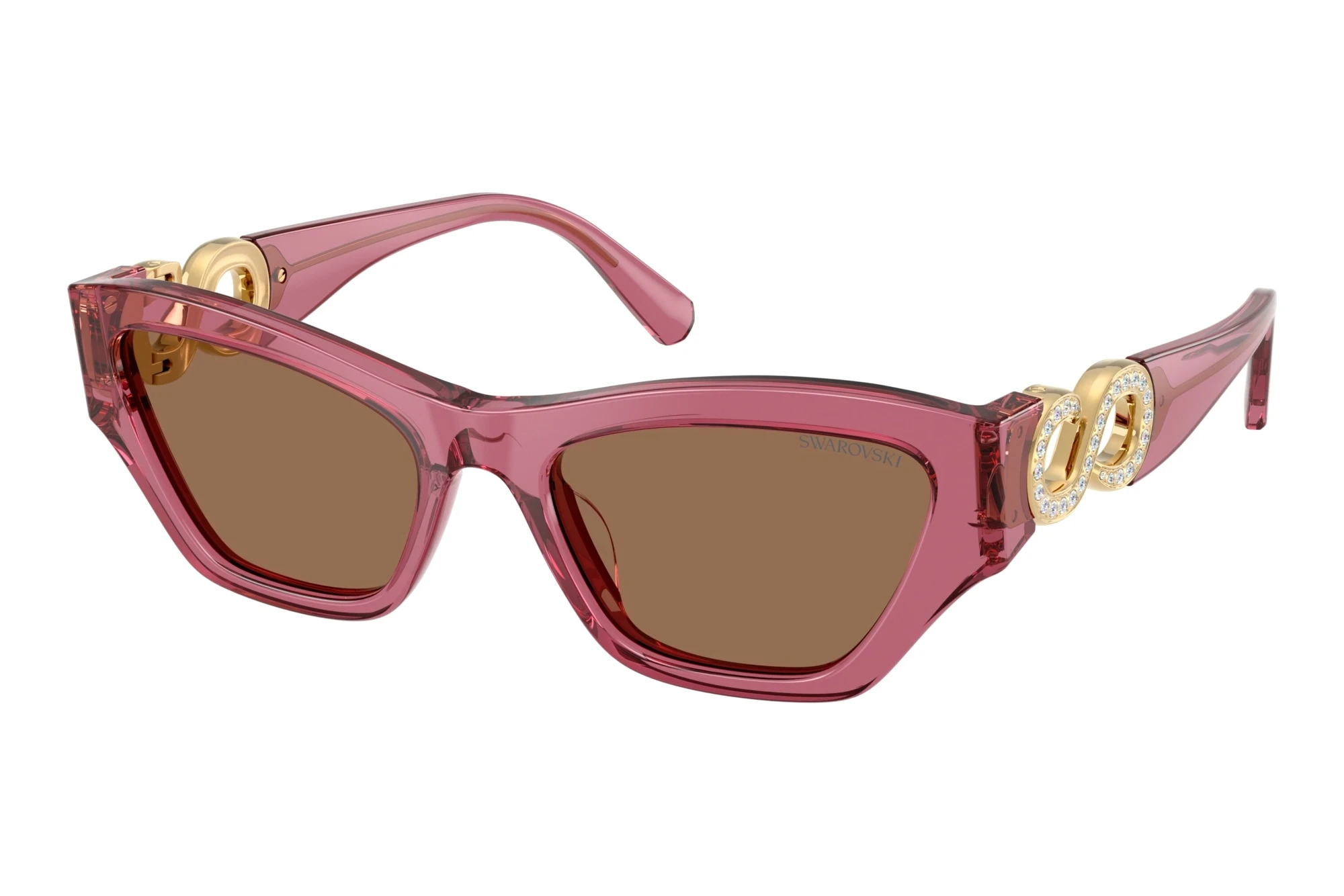Swarovski   SK6076U 110773 Dark BrownTransparent Dark Cherry