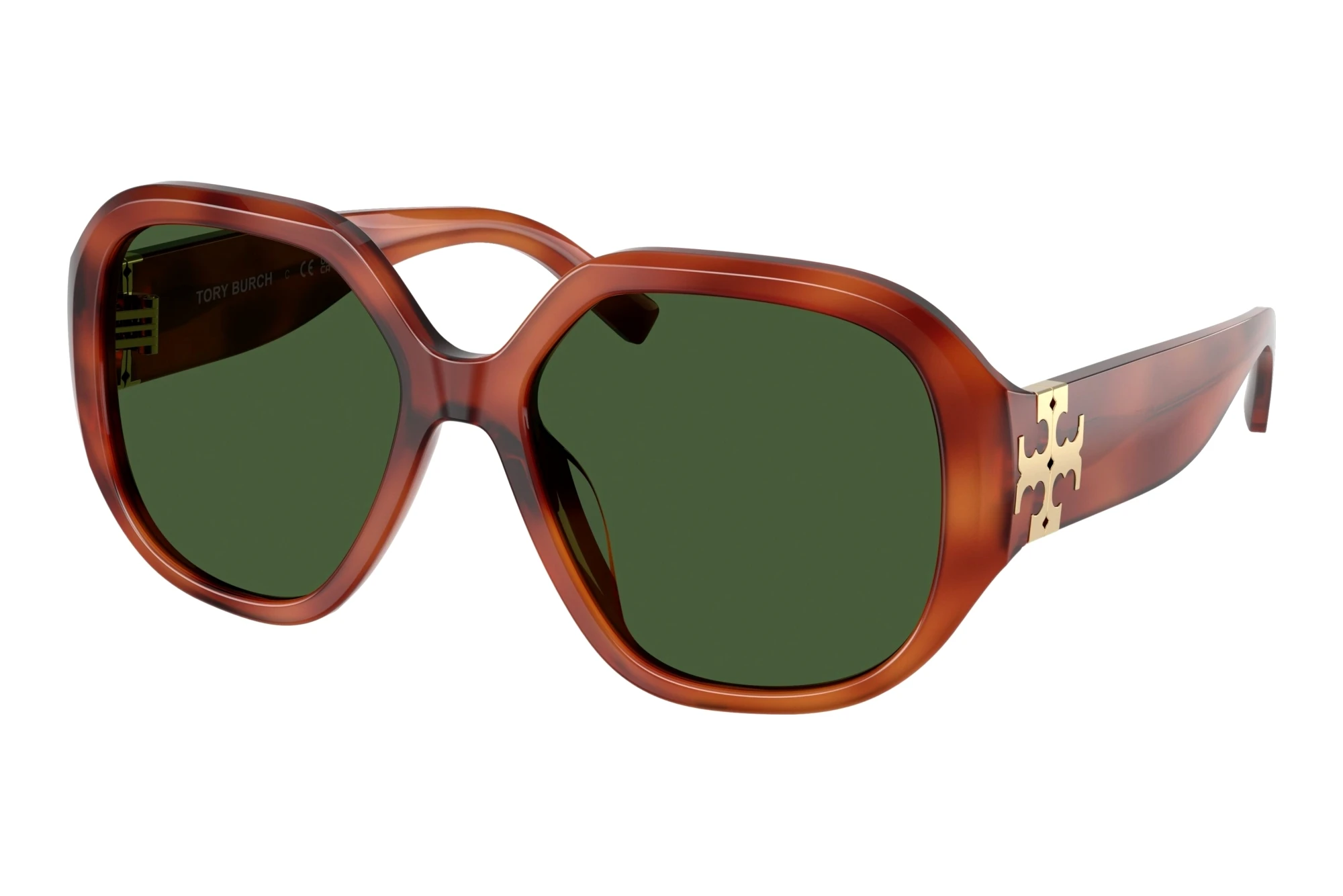 Tory Burch   TY7237U 208371 Solid GreenSoft Amber Tortoise