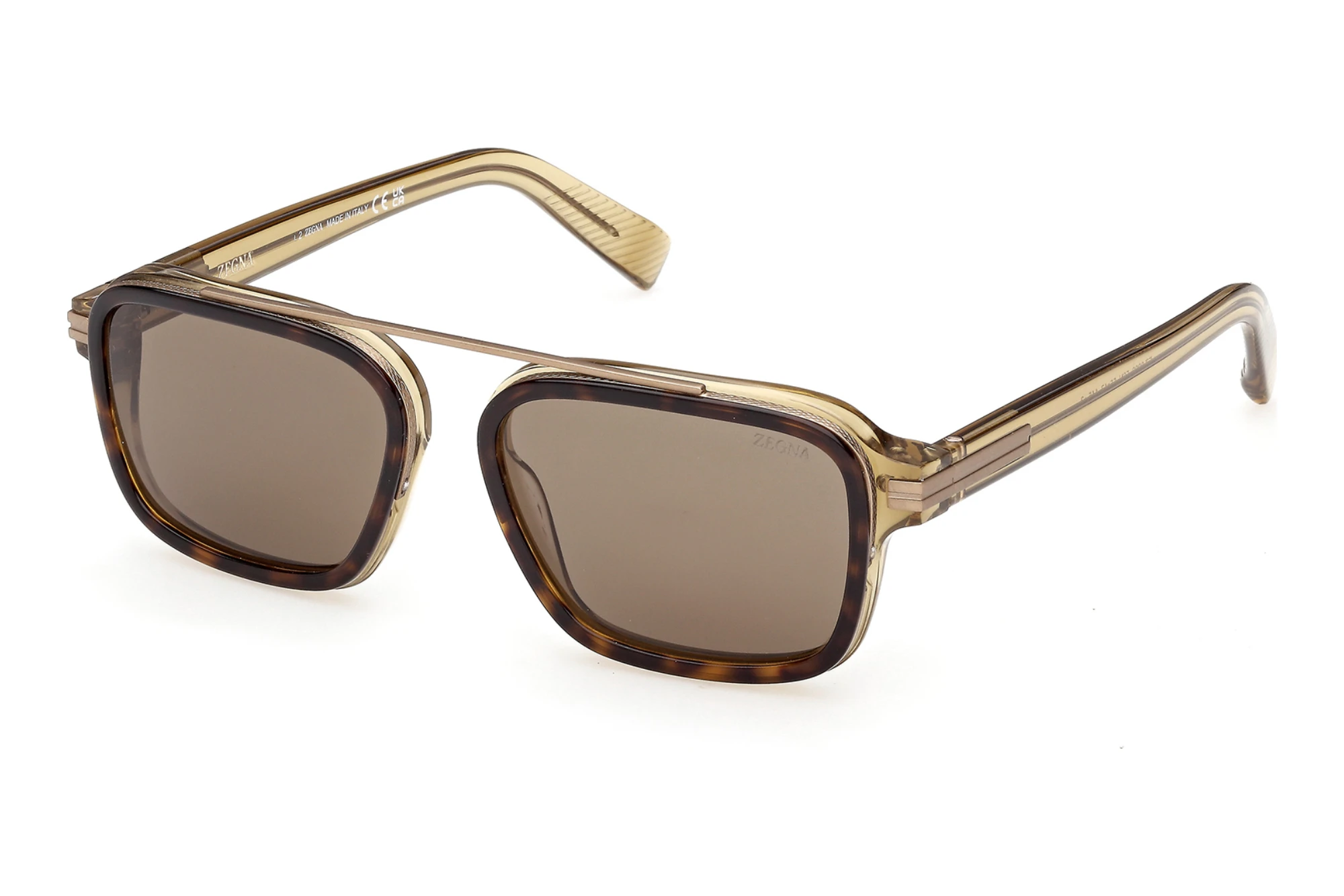 Zegna   EZ0299 56N grünHavanna/Einfarbig