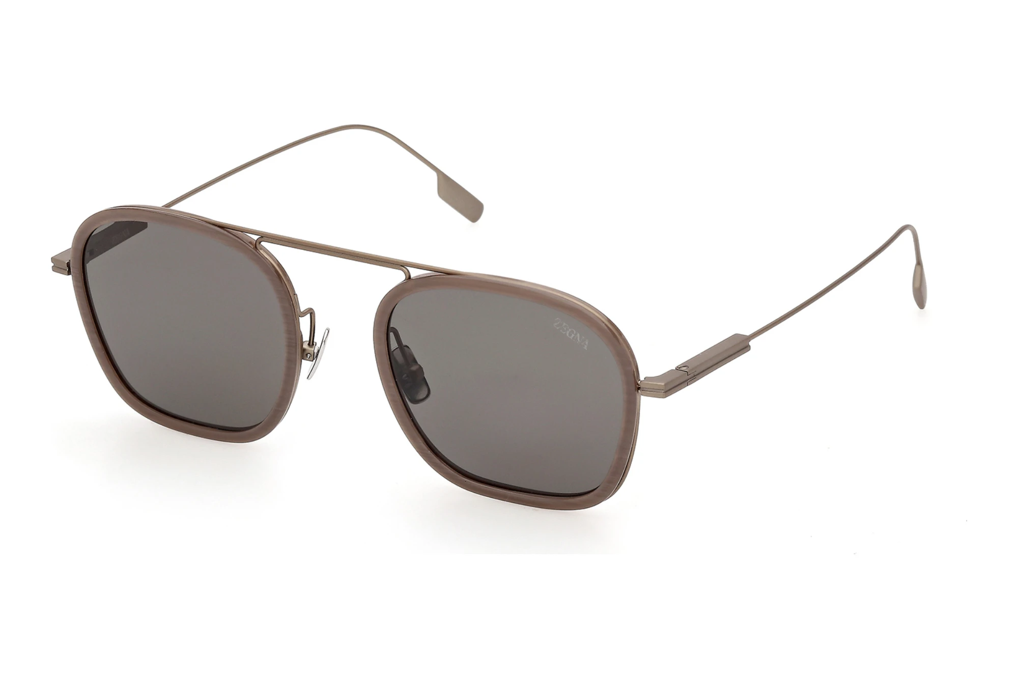 Zegna   EZ0306 59D grau polarisierendBeige Braun/Gestreift