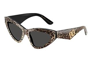 Dolce & Gabbana DG4439 316387 Dark GreyLeo Brown On Black