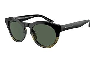 Giorgio Armani AR8189U 600771 Dark GreenBlack/Striped Green