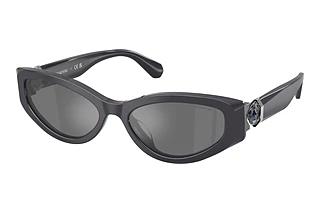 Swarovski SK6045U 10836G Grey Mirror BlackDark Grey