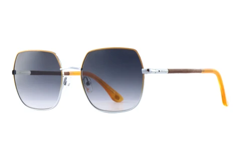 Zonnebril Wood Fellas SOLSTICE (11752 macassar/yellow/silver)